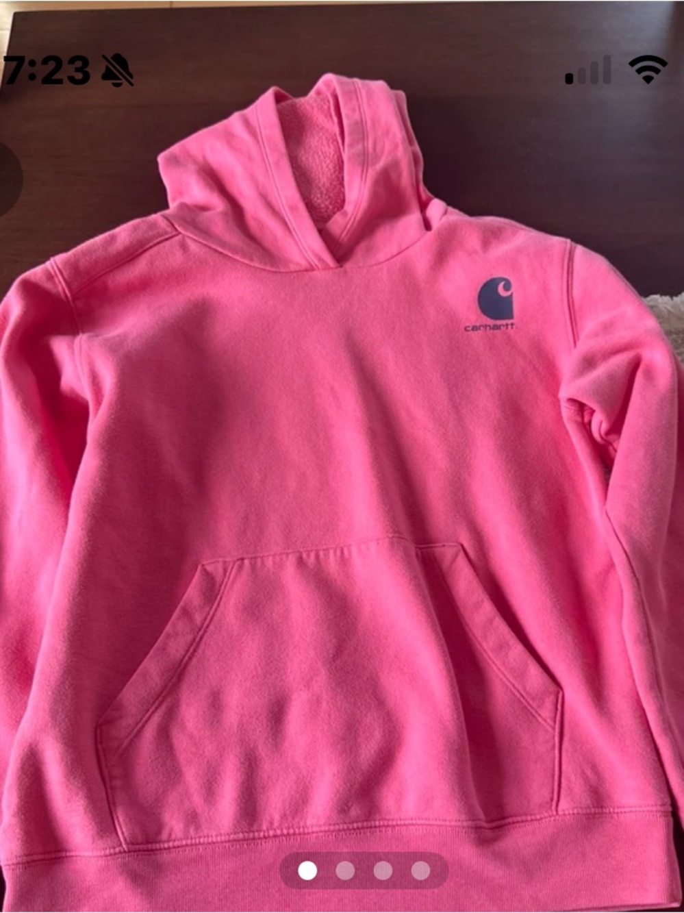 Carhartt Pink Hooded Pullover with Logo